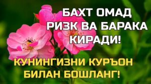 Жуда гузал дуо! Ризк, Бахт, Омад ва Бойлик келтирувчи эрталабки дуолар