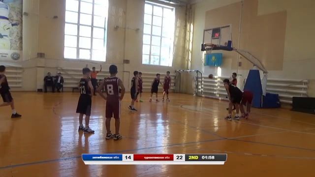 🏀Зимний ЧРК среди юношей 2010 - 2011 гр. : Актюбинская обл. - Туркестанская обл. (20.01.2023) смотреть онлайн