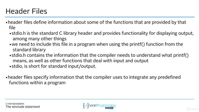 Learn C Programming (Part 10) - The #include statement | FHD [NO ADS]