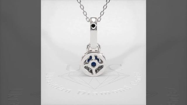 Подвеска с сапфиром и бриллиантами Б/З Ю36774 смотреть онлайн