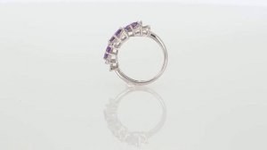 Золотое кольцо с аметистом и бриллиантами, артикул 910017893A-86-213-546