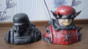 Скульптура. Бюсты по вселенной Вархаммер 40000. Игра Warhammer 40000.