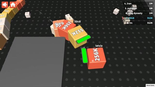 Cubes 2048.io Game - 128 000 000 - CUBES SNAKE 2048.io Gameplay смотреть онлайн