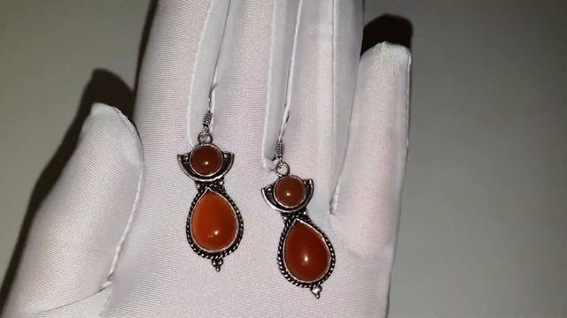 Серьги с Сердоликом