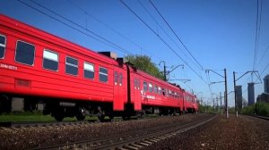 Электропоезд ЭД4М-0377 «Аэроэкспресс» и приветливый помощник