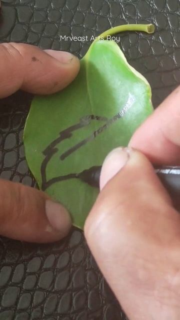 How to draw leaf on a leaf #drawing #art смотреть онлайн