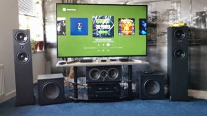 wharfedale diamond sw150 double subwoofer dolby atmos setup.