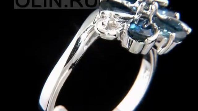 Колечко "Мистический цветок" из серебра 925 пробы