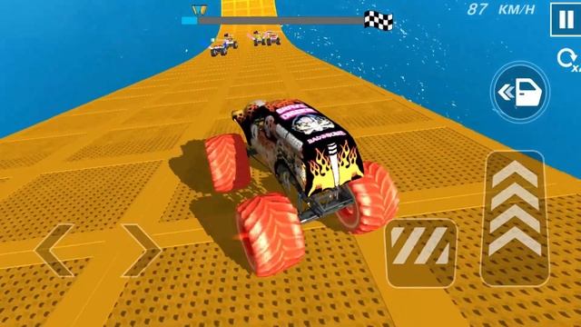 Car Game || Monster Car Big Tire Ramp Stunt Game || Android Game - Mobile Gamplay Fun смотреть онлайн