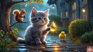 Котёнок Тишка и волшебная капля дождя  Сказки для детей  Сказка на ночь