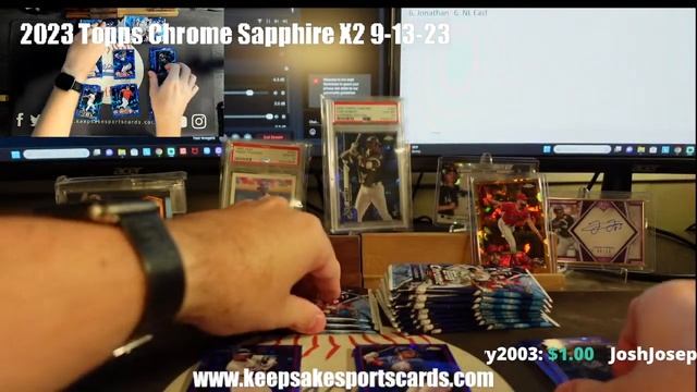 2023 Topps Chrome Sapphire X 2 9-13-23 смотреть онлайн