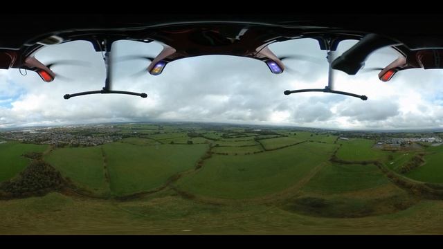 3DR Solo with Mi sphere 360 camera 390ft climb.