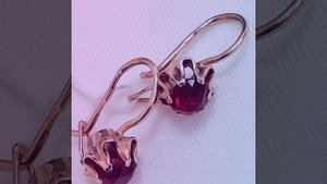 золотые серьги с рубином ссср