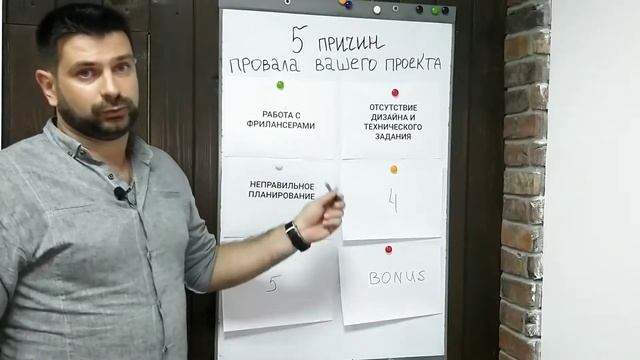 5 причин провала вашего проекта  БОНУС