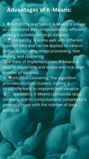 9. Advantages and Disadvantages of K-means #mlshorts #algorithmexplained #ytshorts #viral