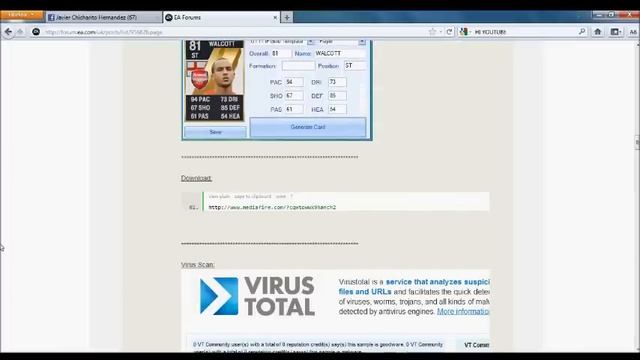 Fifa Ultimate Team 11/12 Card Maker смотреть онлайн