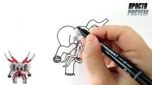 Как нарисовать Слона Зомби из ЗООЧОСИС