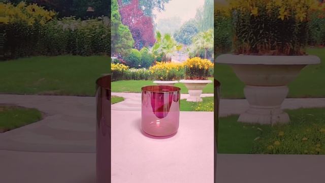 Cosmic Crystal Sound Bowl B Crown Chakra Quartz Crystal Clear Singing Bowl 7" смотреть онлайн