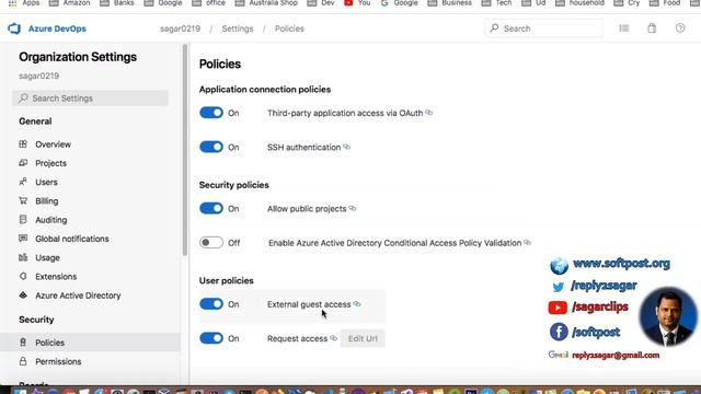 Organization and Project Settings in Azure Devops