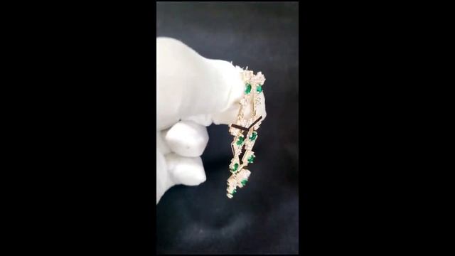 Серьги Изумрудное чудо S161