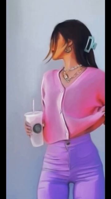 Digital sketch on iPhone 8| Instagram style | Скетч девушки в стиле инстаграм | Artvictoryl