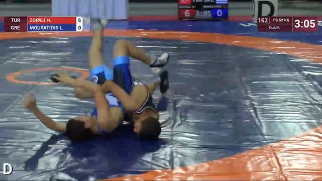 Qual. FS - 52 kg: H. ZOPALI (TUR) v. L. MOURATIDIS (GRE) смотреть онлайн