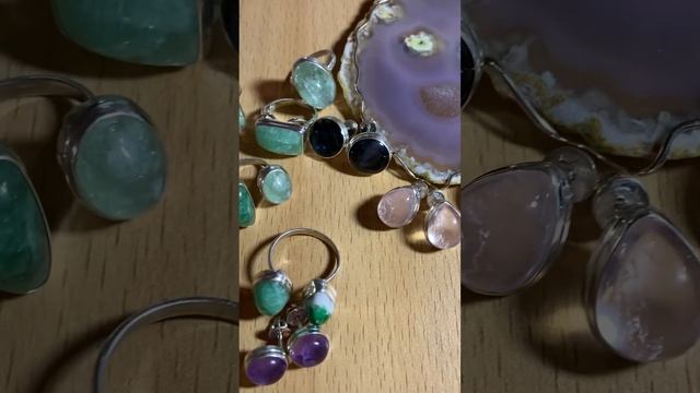 Капсульная коллекция из натуральных камней#аметист#натуральныекамни #розовыйкварц #авторскиеработы