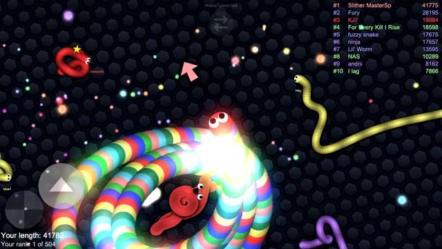 Slither.io A.I. Lucky Giant Snakes vs Tiny Snake Epic Slither io Best Gameplay!