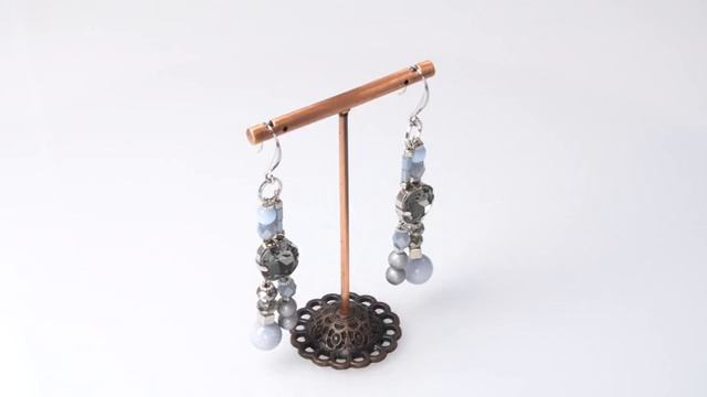 Серьги Solo с кварцем и кошачьим глазом - Бижутерия Selena смотреть онлайн