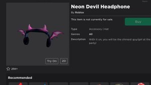 (FREE!) HOW TO GET THE NEON DEVIL HEADPHONES ON ROBLOX FOR FREE!