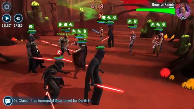 Swgoh arena zMaul Zavage Nihilusz zKylo Vader vs Rex Nihilus Kenobi Chaze
