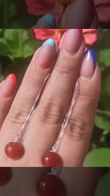 Серьги протяжки с  сердоликом 🌺1650р🌺 #аметистнатуральный #сердолик