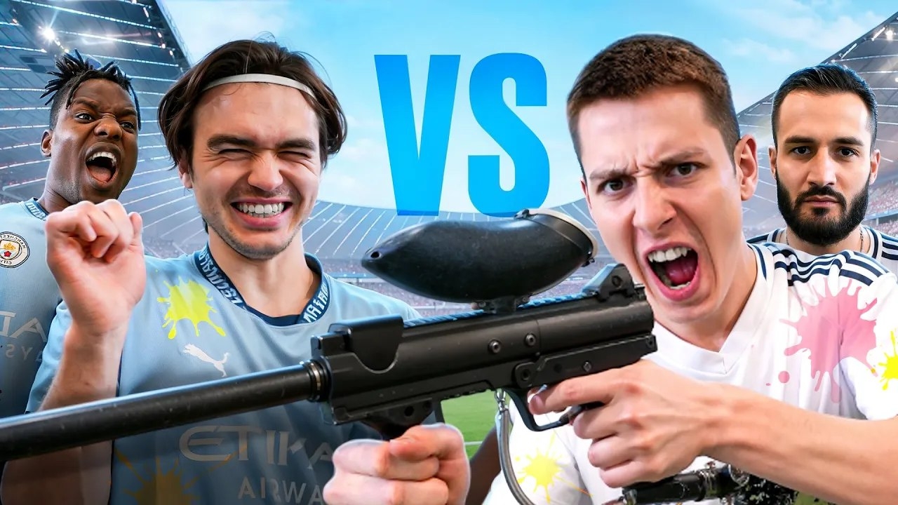 ПРОИГРАЛ ПОЛУЧАЕШЬ ИЗ ПЕЙНТБОЛЬНОЙ ПУШКИ! РЕАЛ vs СИТИ смотреть онлайн