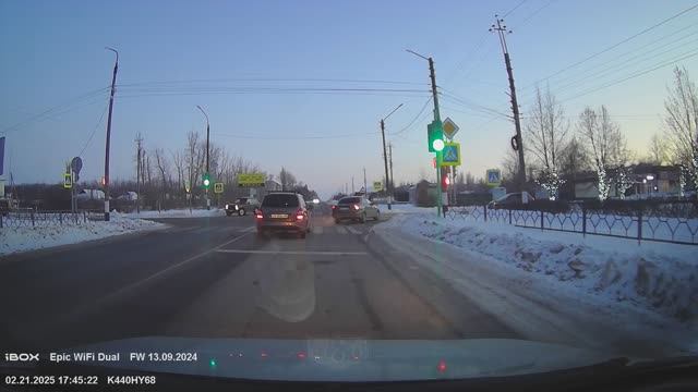 Пример записи видеорегистратора iBOX Epic WiFi Dual