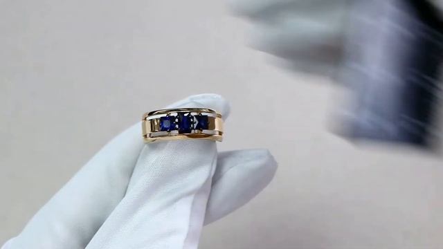 Золотое кольцо Александра с гидротермальным сапфиром кл2907-27ск смотреть онлайн