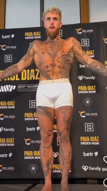 Jake Paul made weight at 185👀🔥💪🏾 #viral #boxing #jakepaul #weighins #jakepaulvsnatediaz #dazn