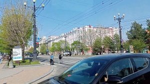 Хабаровск. Поездка на автобусе ГАЗ-A68R52 City. Маршрут 61с.