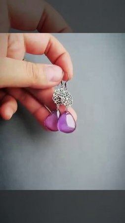 Серьги BOTANICA (12х10 мм) с лепестками льна