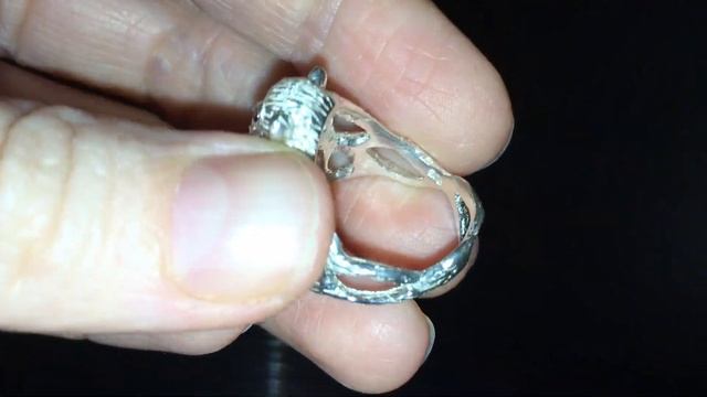 Серебряное кольцо Хомячок с розовым жемчугом