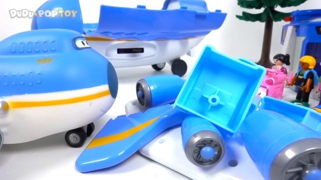 Dinosaurs and villains showed up! Super Wings! Make the Jett with Model Assembly Kit! #DuDuPopTOY смотреть онлайн