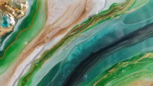 Срез камня МАЛАХИТ