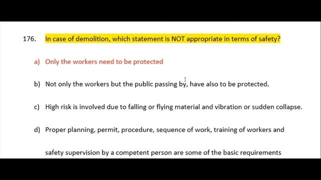 MCQ - ADIS - Construction Safety - 23110 - Part 4 смотреть онлайн