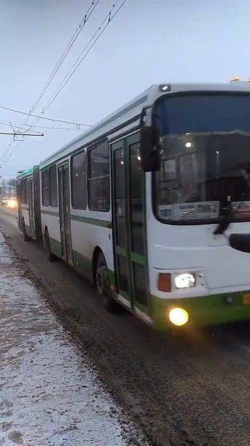 Единственная "гармошка" в Костроме. 17 января 2023. ЛиАЗ-6212, #445 смотреть онлайн