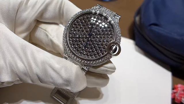 The Sparking Ballon Bleu de Cartier Vibrating Diamond Setting Wristwatch