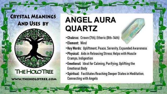 Basic Crystal Meaning & Uses of Angel aura quartz by The Holo Tree смотреть онлайн