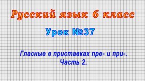 Русский язык 6 класс (Урок№37 - Гласные в приставках пре- и при-. Часть 2.)