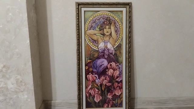 Вышивка крестом.Оформленная вышитая работа "Аметист" от  #panna #crossstitch #вышивка #russia смотреть онлайн