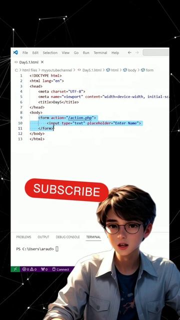 Day 5/100 of webdesigning part 2 #webdesigning #shorts #short #webdevelopment #100days #coding