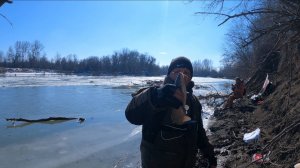 РЫБАЛКА В ЛЮТЫЙ МОРОЗ НА КАНАДЦА НА РЕКЕ КУБАНЬ В ТАКИХ УСЛОВИЯХ Я ЕЩЕ НЕ РЫБАЧИЛ)))