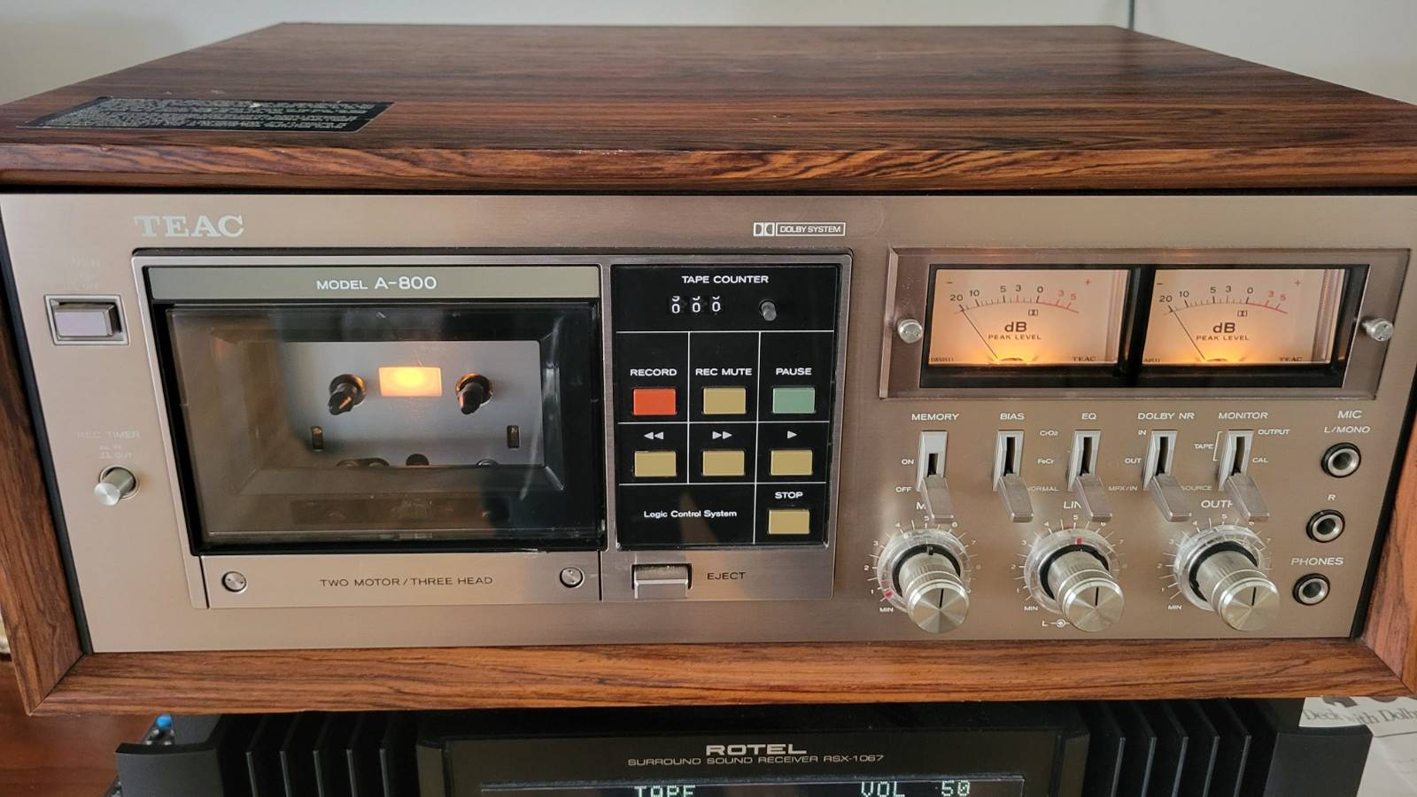 винтажная стереокассетная дека teac A-800 1975-1976 года выпуска Япония
